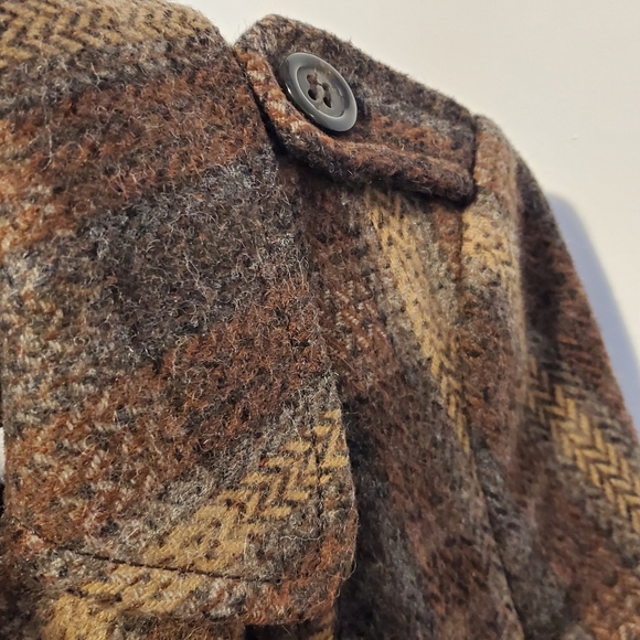 UNITED COLORS OF BENETTON Women's Taupe Double Breasted Wool Coat US 10 / EU 40 - Picture 3 of 8